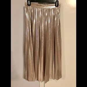 1. State metallic midi skirt